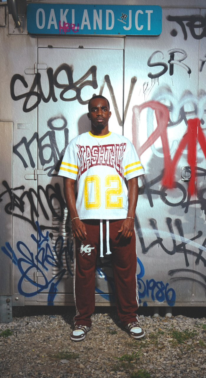 Oversized KT '02' Jersey Style Shirt - Yellow