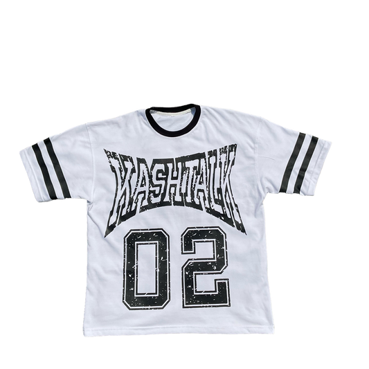 Oversized KT '02' Jersey Style Shirt - Black