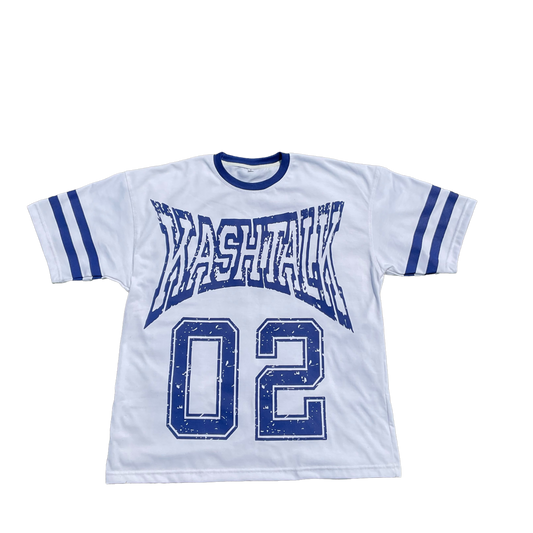 Oversized KT '02' Jersey Style Shirt - Blue