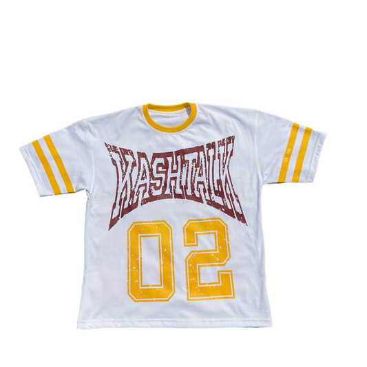 Oversized KT '02' Jersey Style Shirt - Yellow