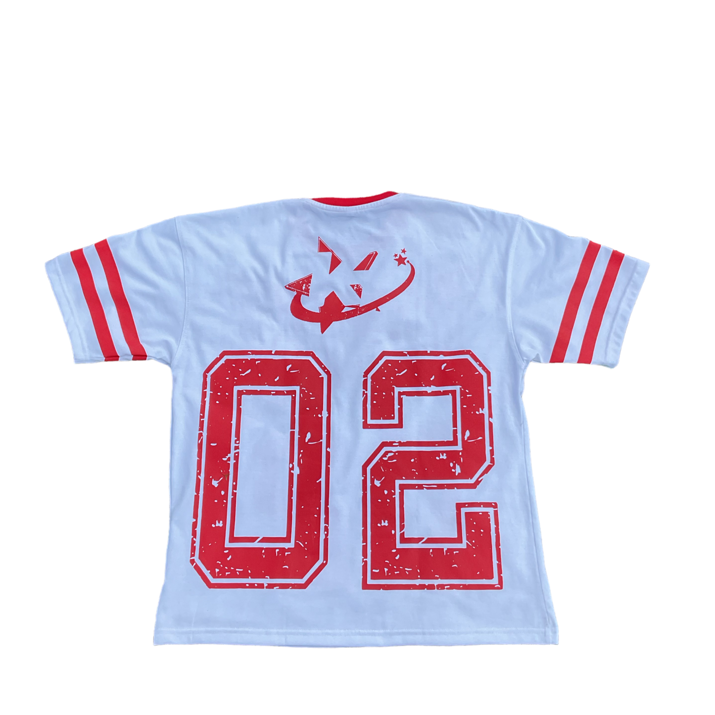 Oversized KT '02' Jersey Style Shirt - Red